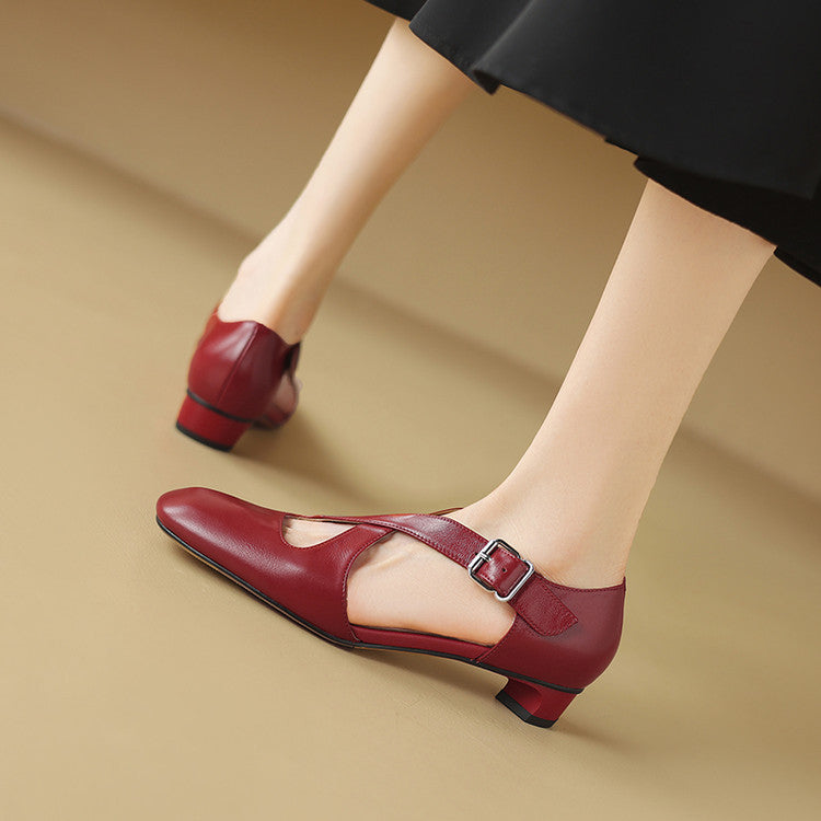 Celise D'Orsay Leather Heels