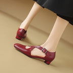Celise D'Orsay Leather Heels