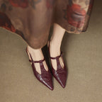 Aviel Pointed Leather Heels
