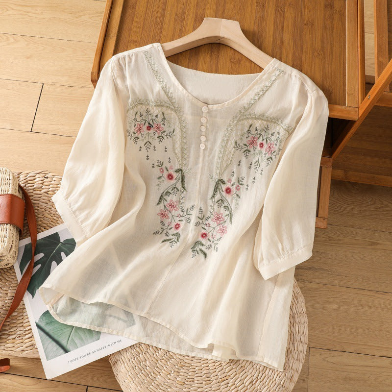 Embroidered Relaxed Blouse