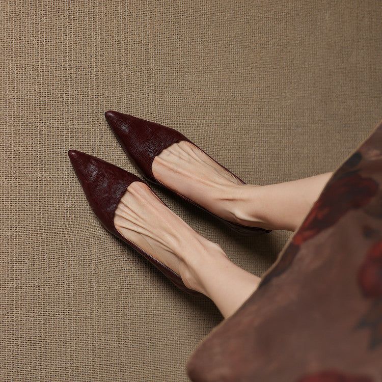 Verrine Leather Low Pumps