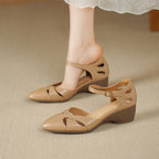 Caelin Lambskin Leather Heels