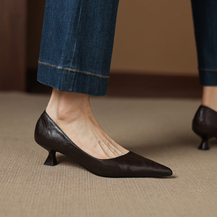 Verrine Leather Low Pumps