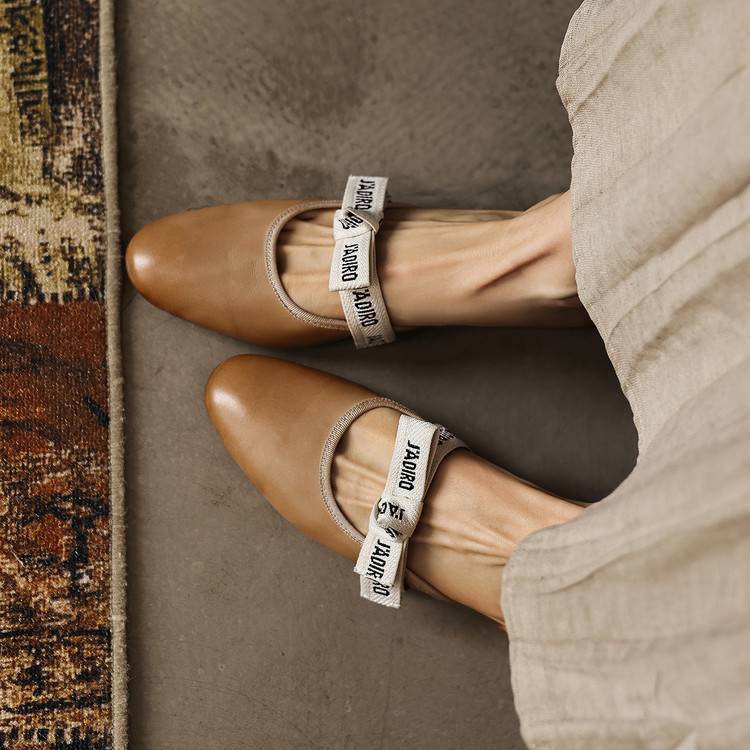 Maelle Bow Leather Mules