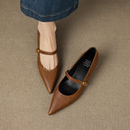 Veloria Lambskin Leather Mary Janes