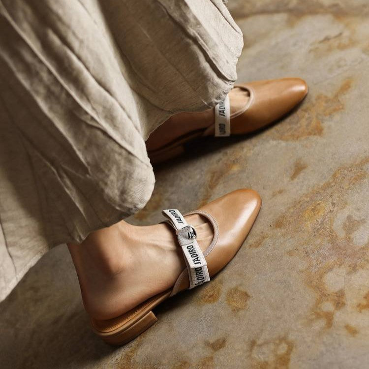 Maelle Bow Leather Mules