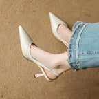 Aurel Slingback Leather Heels