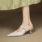 Aviel Pointed Leather Heels