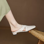 Virelle Cross Leather Mules