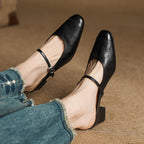Rielle Strap Leather Mules