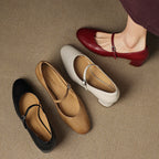 Caelen Leather Block Heels