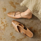 Rovell T-Bar Leather Mules