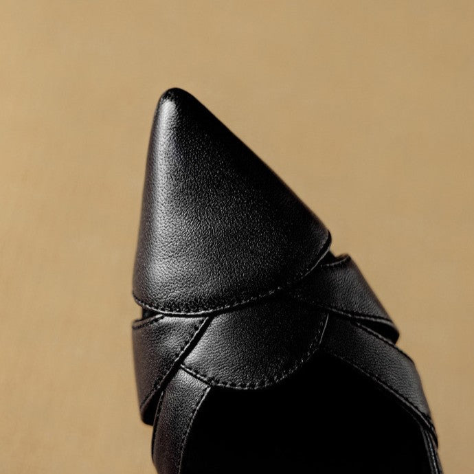 Aveline Cutout Leather Pumps