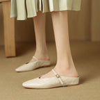 Celine Leather Strap Mules