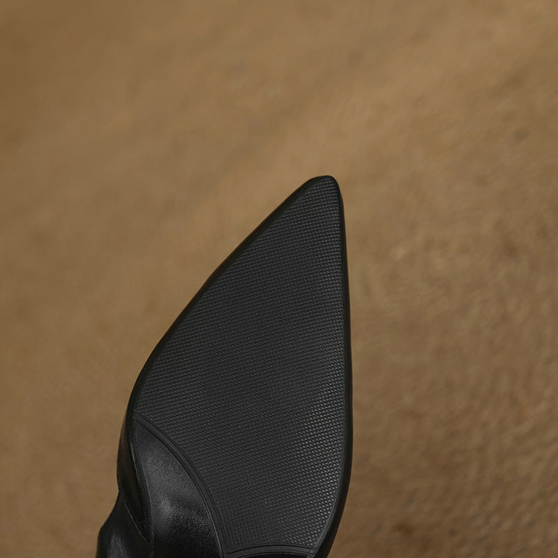 Loréne Curve Leather Heels