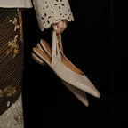 Vireya Slingback Leather Flats
