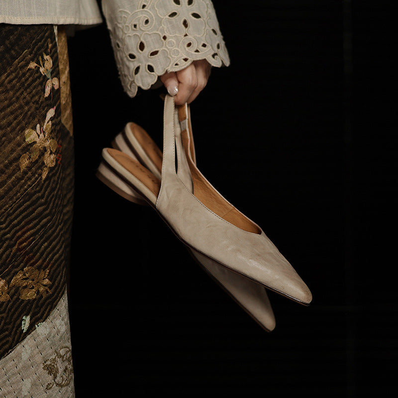 Vireya Slingback Leather Flats