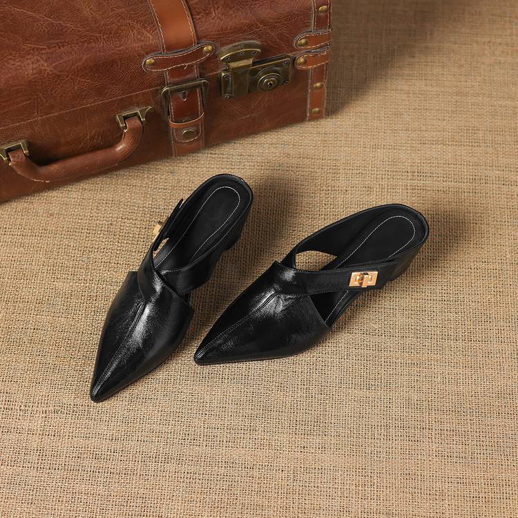 Aurel Leather Sculpt Mules