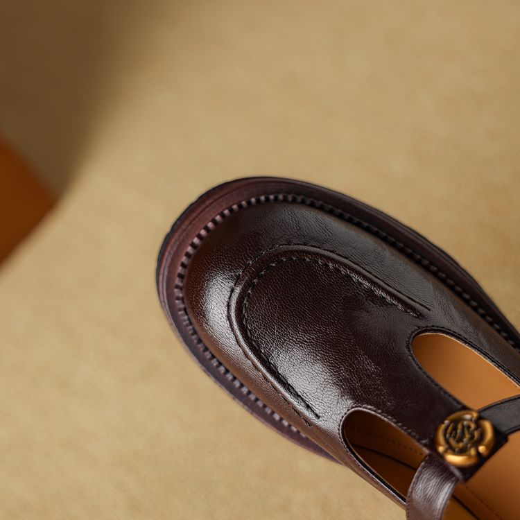 Brinell Leather Mary Janes