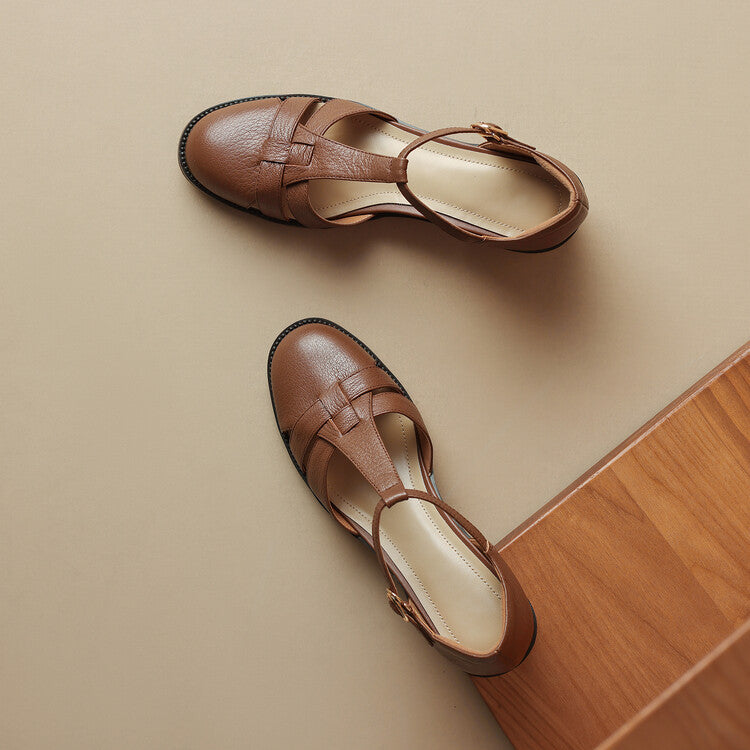 Lorin Roman Leather Heels