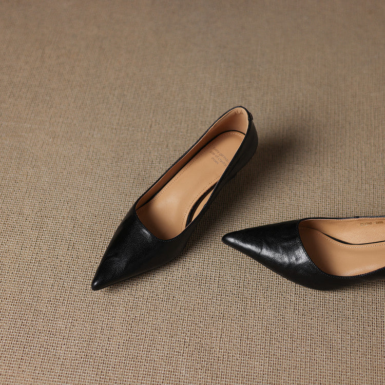 Verrine Leather Low Pumps
