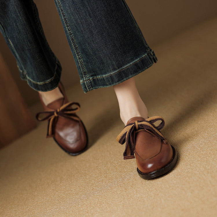 Caelen Bow Leather Loafers