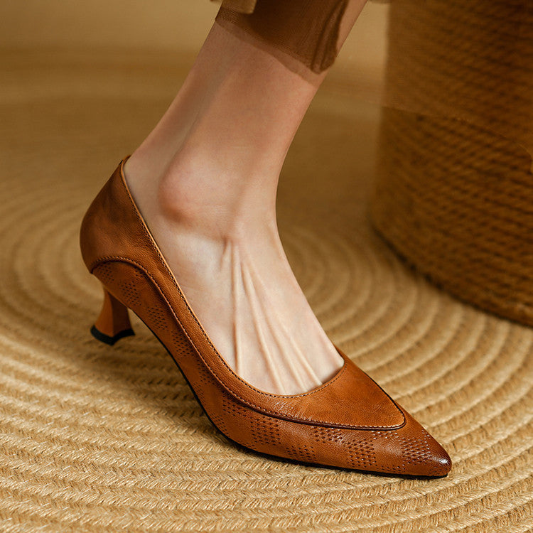 Lorien Sculpt Leather Heels