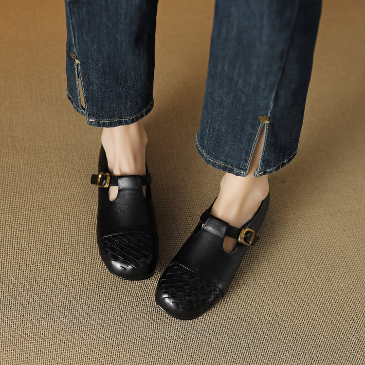 Velmora Woven Leather Loafers