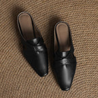 Virelle Cross Leather Mules