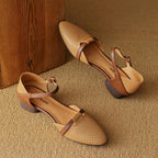Calenne Leather Slingbacks