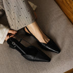 Serelle Leather Slingback Heels