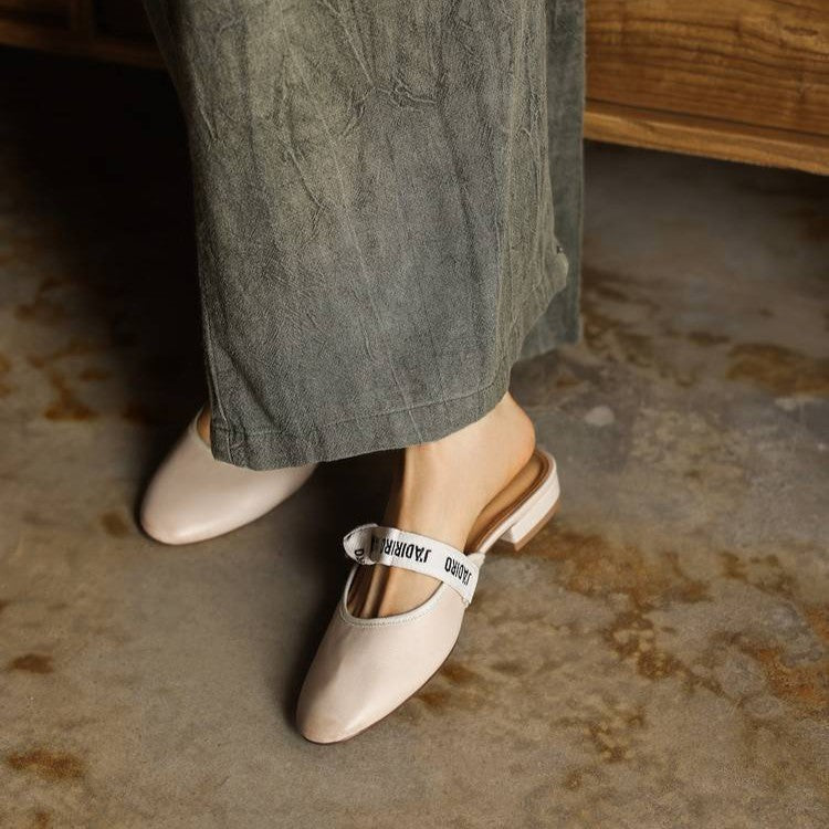 Maelle Bow Leather Mules