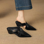 Aurel Leather Sculpt Mules