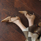 Celest Leather Mary-Jane Heels