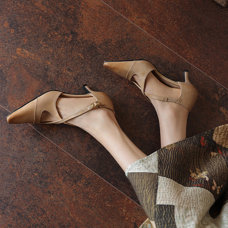 Celest Leather Mary-Jane Heels