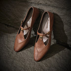 Camélia T-Bar Leather Pumps