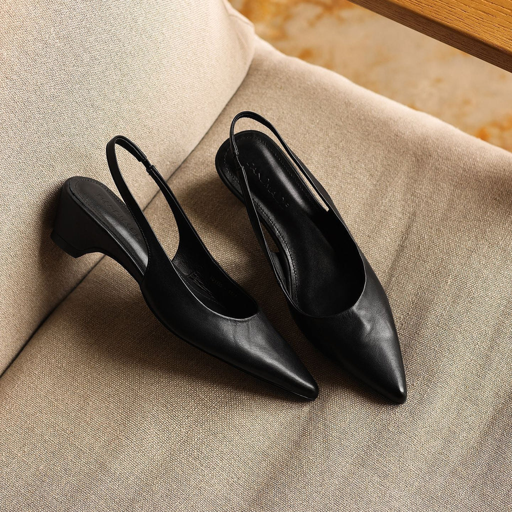 Vela Sculpt Leather Heels