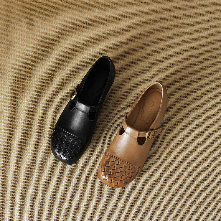 Velmora Woven Leather Loafers