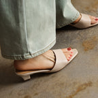 Noa Square-Toe Leather Mules