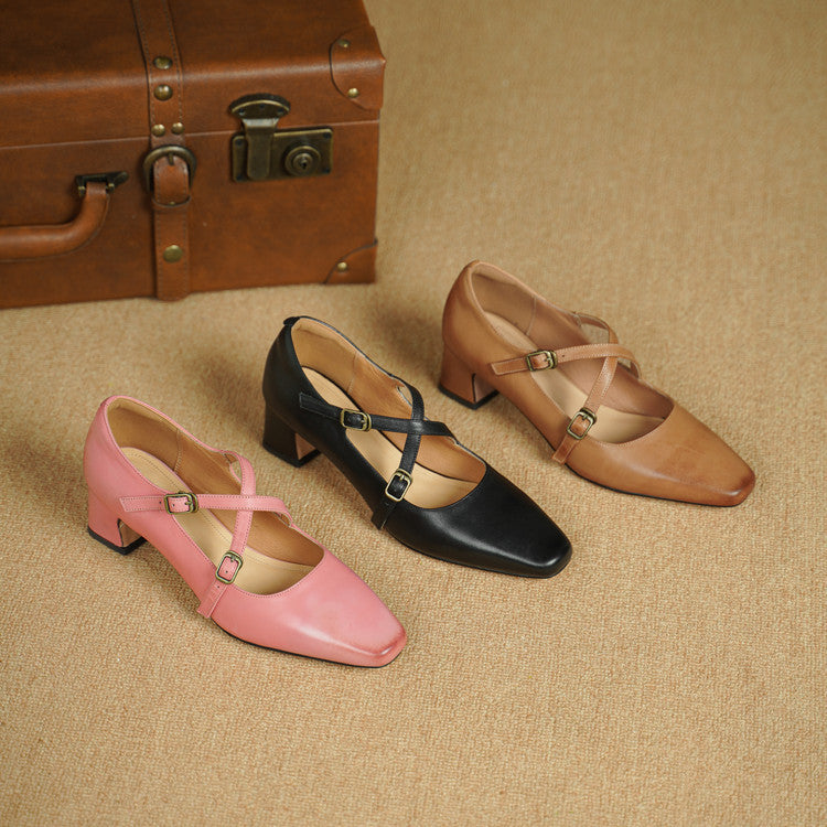 Mira Mary-Jane Leather Heels