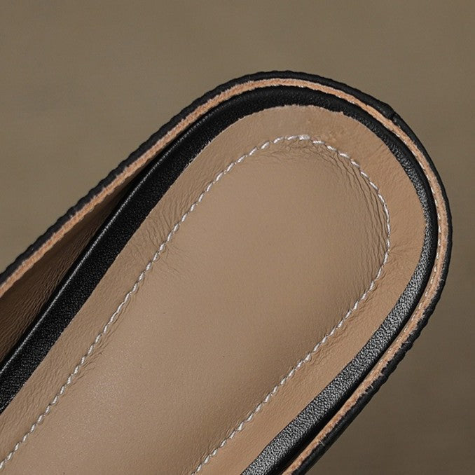 Luna Sculpt Leather Mules