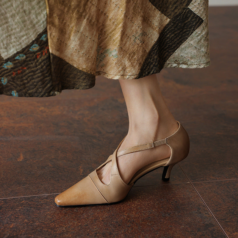 Celest Leather Mary-Jane Heels