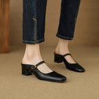 Lurea Strap Leather Mules