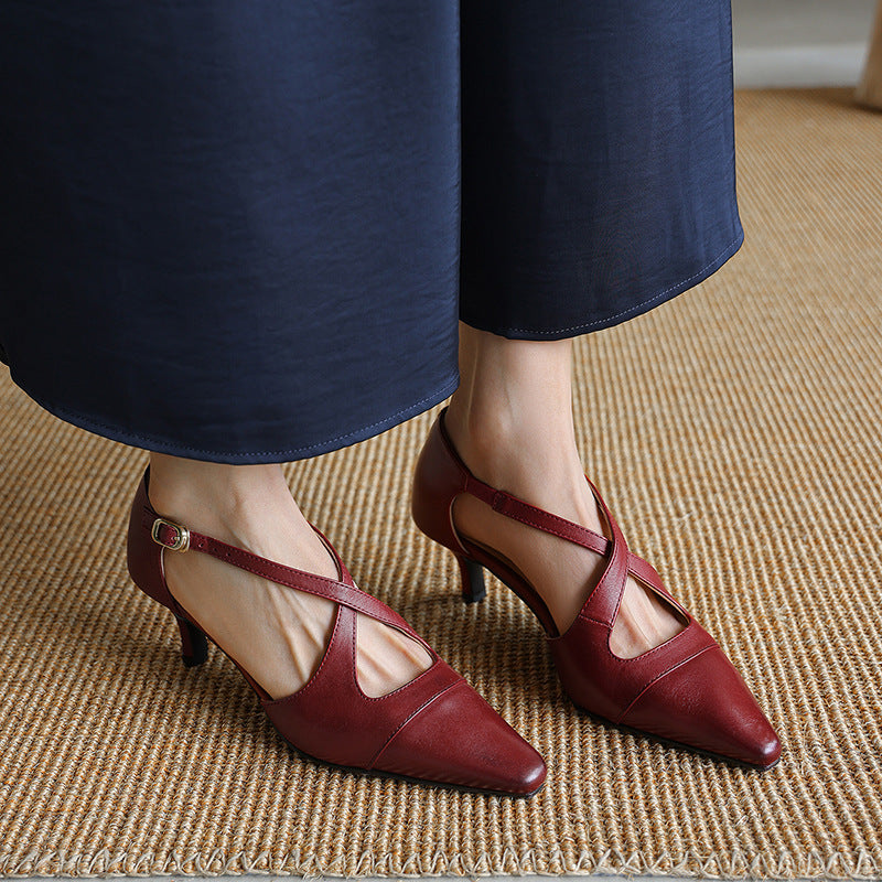 Celest Leather Mary-Jane Heels