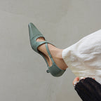 Celest Leather Mary-Jane Heels