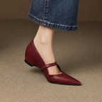 Veloria Lambskin Leather Mary Janes