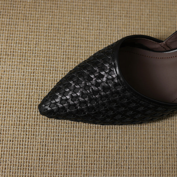 Serelle Woven Leather Heels