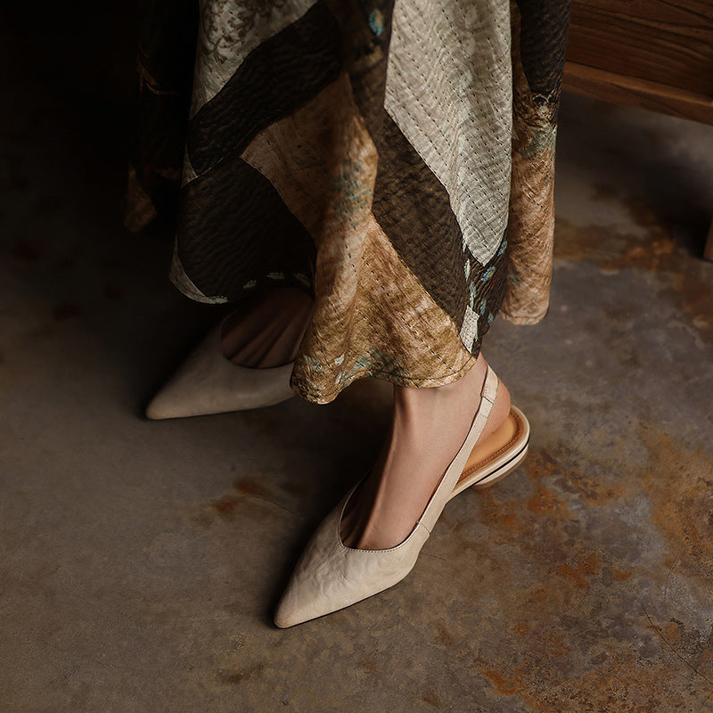 Vireya Slingback Leather Flats