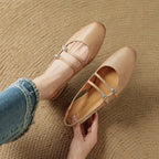 Norvie Leather Slingback Mary Jane Flats