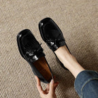 Maren Tassel Leather Loafer Pumps
